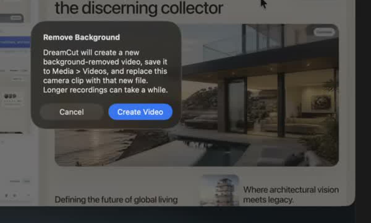 Close-up of the Remove Background confirmation dialog.