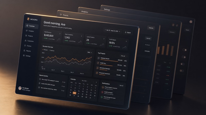 Portfolio case studies perspective mockup example