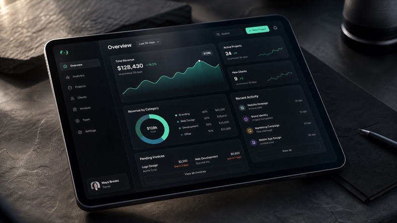 Client presentations perspective mockup example