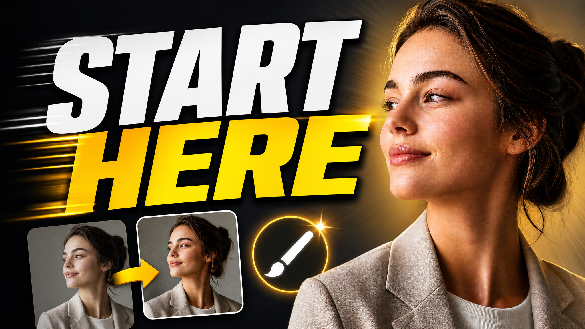 Tutorial covers AI YouTube thumbnail example