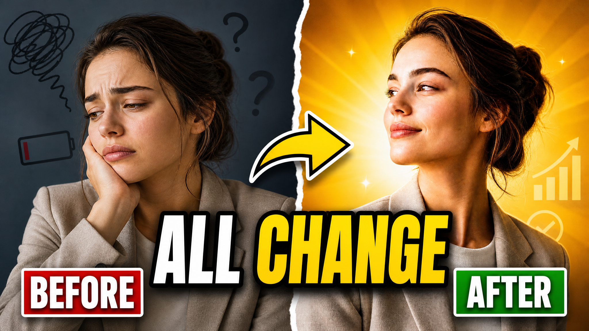 A/B test variants AI YouTube thumbnail example